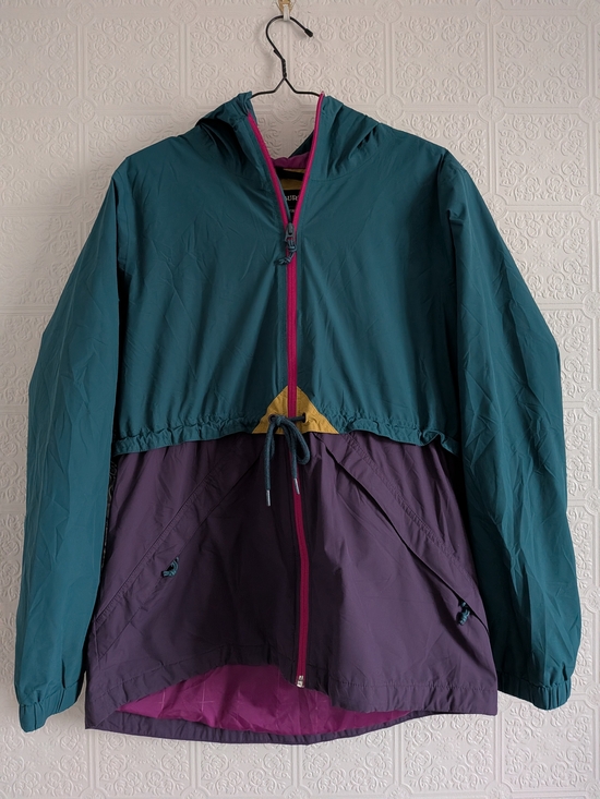 Burton Jackets & Blazers - Burton Teal, Purple & Pink Colorblock Hooded Utility Jacket